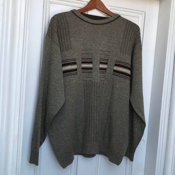 Vintage LONDON FOG Acrylic Sweater Mens Size Large Grandpa Style - Picture 2 of 5